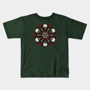 Christmas Elf Mandala Kids T-Shirt